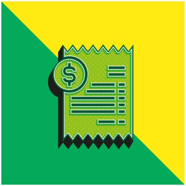 Bill Green ve sarı modern 3D vektör simgesi logosu