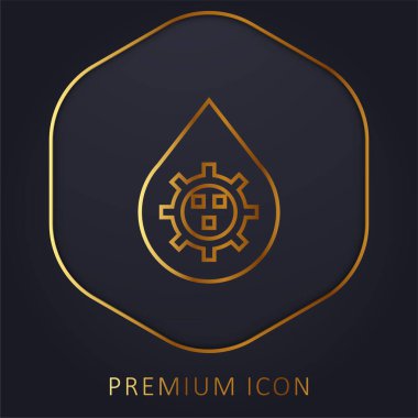 Kan altın çizgisi logosu veya simgesi