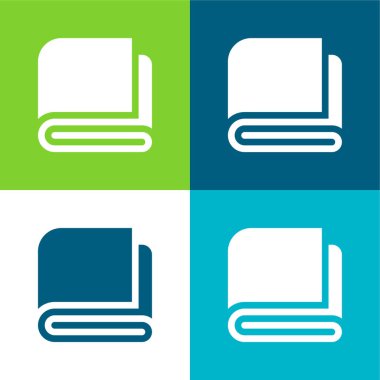 Battaniye Düz 4 renk en küçük simge kümesi