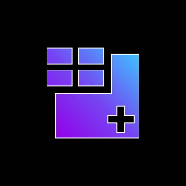 Pencere Izgara Sembolü Mavi Gradyan vektör simgesi ekle