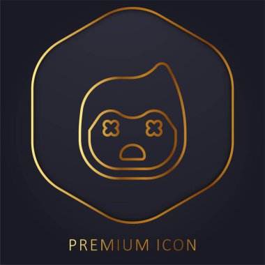 Altın çizgili erkek logosu veya simgesi