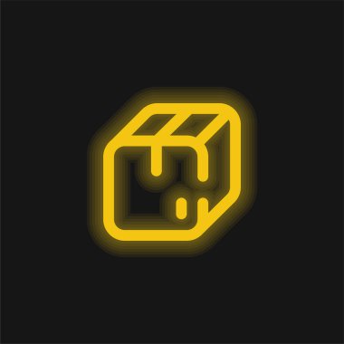 Kutu sarısı parlak neon simgesi