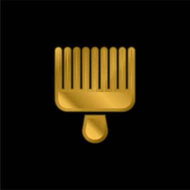 Afro Pena altın kaplama metalik simge veya logo vektörü