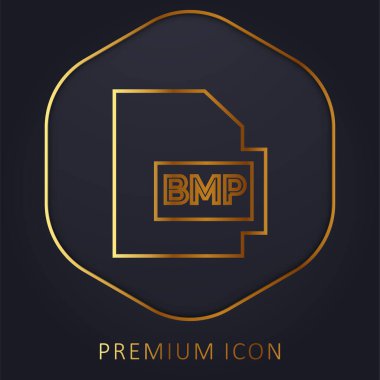 Bmp golden line premium logo or icon clipart