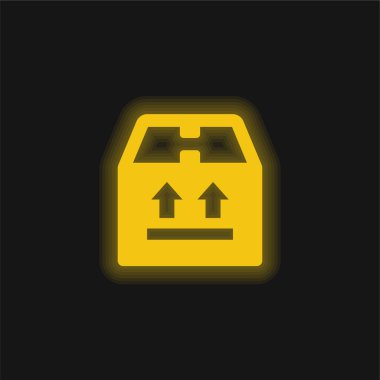 Kutu sarısı parlak neon simgesi