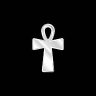 Ankh Cross gümüş kaplama metalik simge
