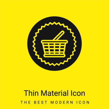 Sepet Ticari Sembol Asgari sarı malzeme simgesi