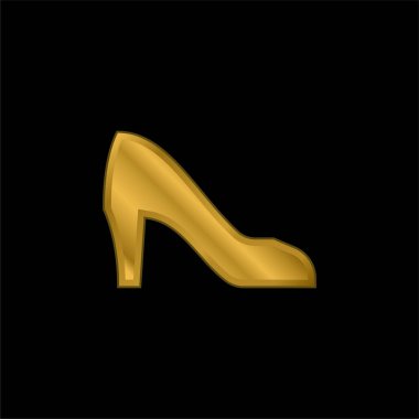 Gelin altın kaplama metalik simge veya logo vektörü