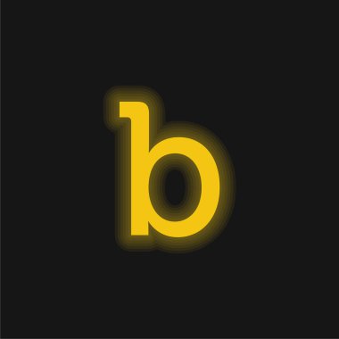 Bloson Logosu sarı parlak neon simgesi