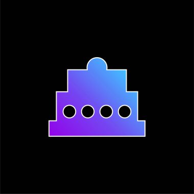 Doğum günü pastası mavi gradyan vektör simgesi