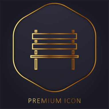 Altın çizgi prim logosu veya simgesi