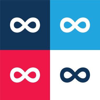 500px Logo mavi ve kırmızı en küçük simge kümesi