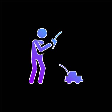 Erkek mavi gradyan vektör simgesi