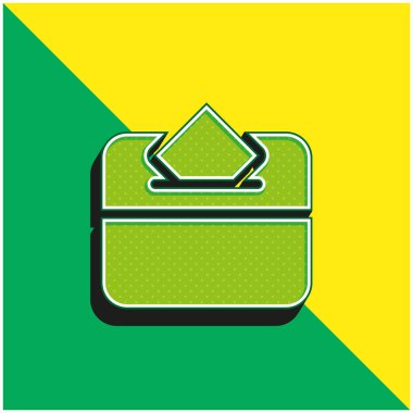 Yeşil ve sarı modern 3d vektör simgesi logosu