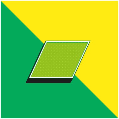 Bandcamp Logosu Yeşil ve Sarı 3D vektör simgesi