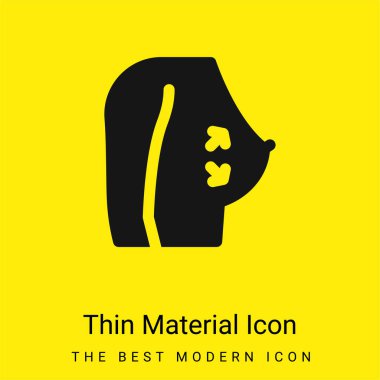 Breast minimal bright yellow material icon clipart