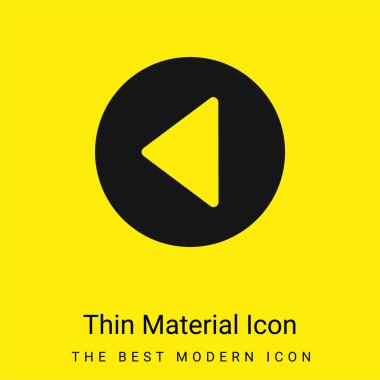 Arka Sol Ok Dairesel Düğmesi En az parlak sarı malzeme simgesi