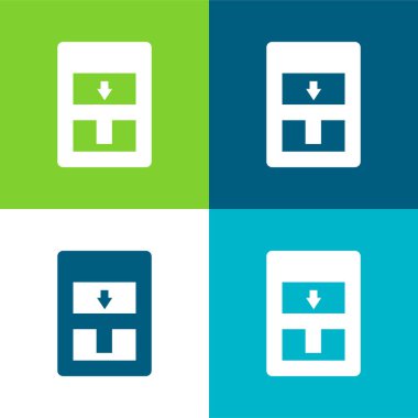 Alarm Düz 4 renk en küçük simge seti