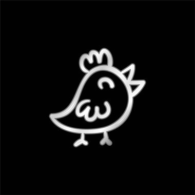 Kuş El Oyuncak Hayvan Gümüş kaplama metalik ikon