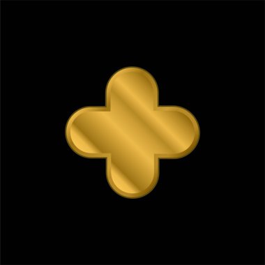 Toplama Sembol altın kaplama metalik simge veya logo vektörü