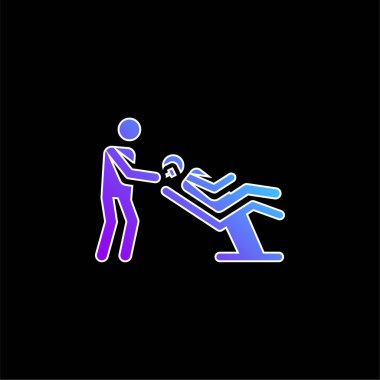 Berber mavi gradyan vektör simgesi