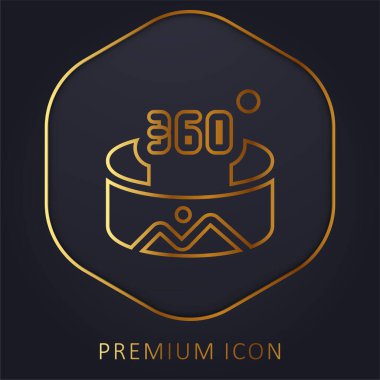 360 Derece Altın Hat prim logosu veya simgesi