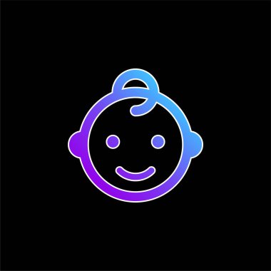 Bebek mavisi gradyan vektör simgesi