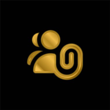 Altın kaplamalı metalik simge veya logo vektörü ekle