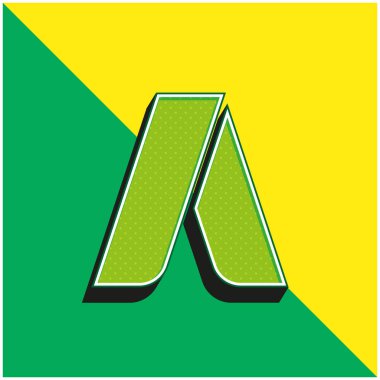 Adwords Yeşil ve Sarı modern 3d vektör simgesi logosu