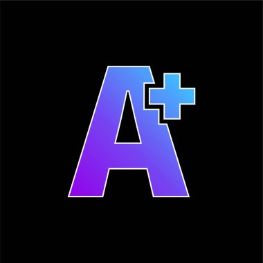 Bir Artı Sembol mavi gradyan vektör simgesi