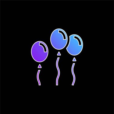 Balon mavi gradyan vektör simgesi