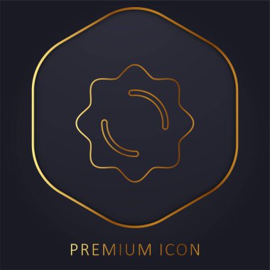 Altın çizgi prim logosu veya simgesi