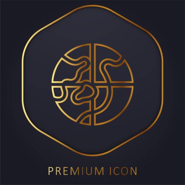 Arctic golden line premium logo or icon clipart