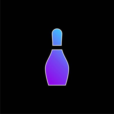 Bowling mavi gradyan vektör simgesi