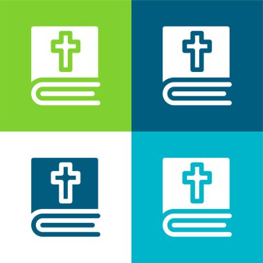 Bible Düz 4 renk en küçük simge kümesi