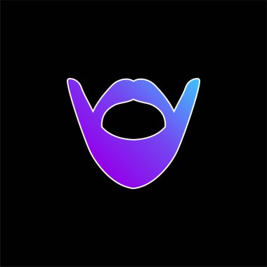 Sakal mavi gradyan vektör simgesi