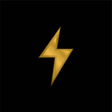 Altın kaplama metalik simge veya logo vektörü