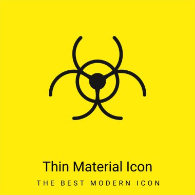 Biyolojik tehlike en az sarı madde simgesi