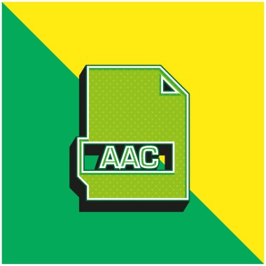 Aac Green ve sarı modern 3d vektör simgesi logosu