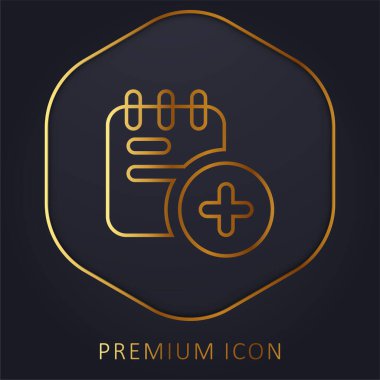 Altın çizgi premium logo veya simge ekle