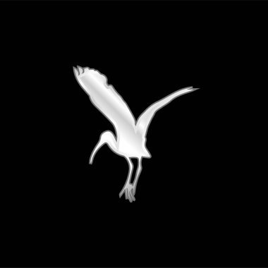 Kuş Leyleği Şekli Gümüş kaplama metalik simge