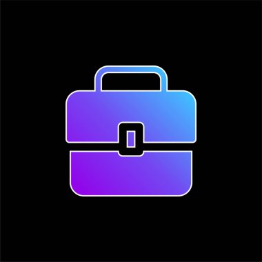 Evrak çantası mavi gradyan vektör simgesi