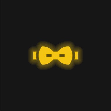 Papyon sarı parlak neon simgesi