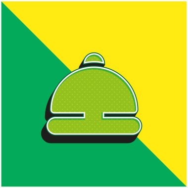 Bell Ring Green ve sarı 3D vektör simgesi logosu