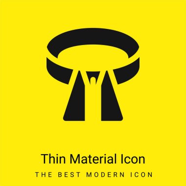 Belt minimal bright yellow material icon clipart
