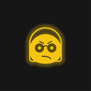 Kızgın sarı parlak neon simgesi