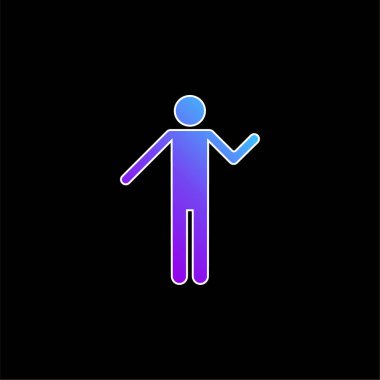 Temel Silüet mavi gradyan vektör simgesi