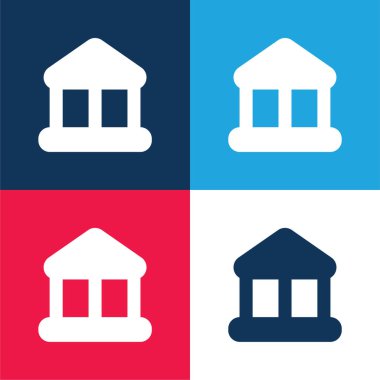 Bankacılık, mavi ve kırmızı dört renk simgesi setini finanse ediyor