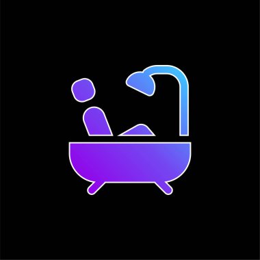 Küvet mavisi gradyan vektör simgesi