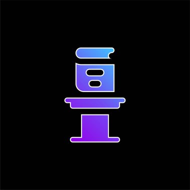 Kitap mavi gradyan vektör simgesi